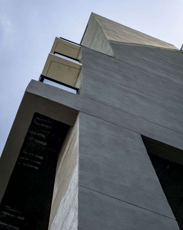 Low-Angle Shot of a Concrete Building