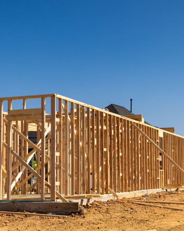 Construction Frame of House Under Construction