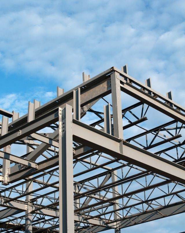 Steel construction frame
